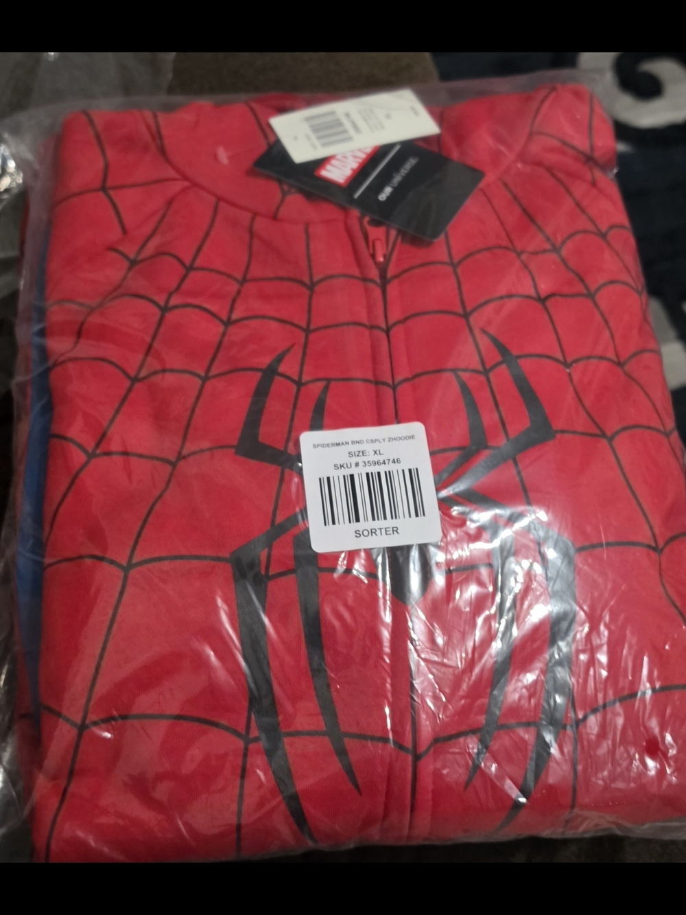 Marvel Red & Black Spider Logo Zip Hoodie - Picture 5 of 7